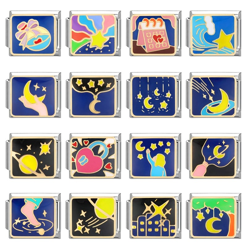 อิตาเลี่ยน Charm Links สําหรับสร้อยข้อมือ Fit 9 มม.สร้อยข้อมือสแตนเลส Diy เครื่องประดับทําอุปกรณ์เสริม Retro บุคลิกภาพโมดูลสร้อยข้อมืออุปกรณ์เสริม