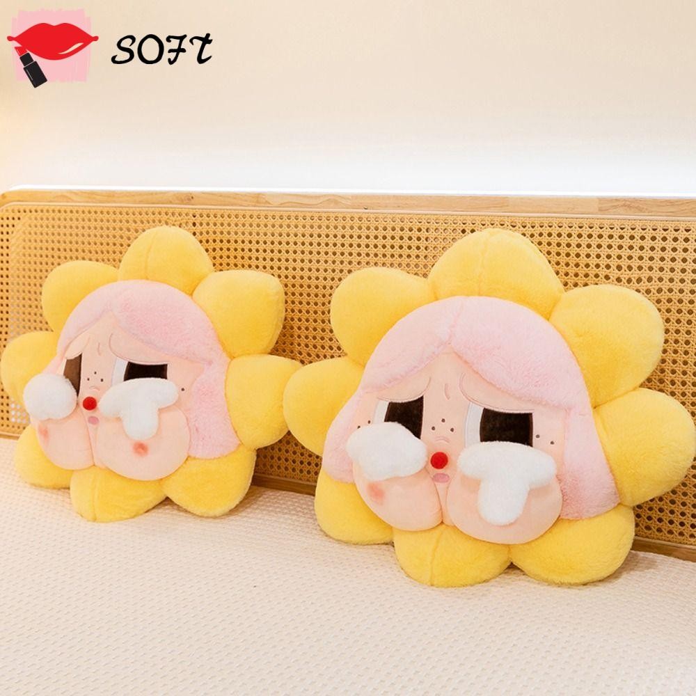ตุ๊กตา SOFTNESS Crybaby, หมอนนอนหลับ Flower POP Mart, ตุ๊กตาสัตว์ Kawaii Crybaby ตุ๊กตามาพร้อมกับของเล่น