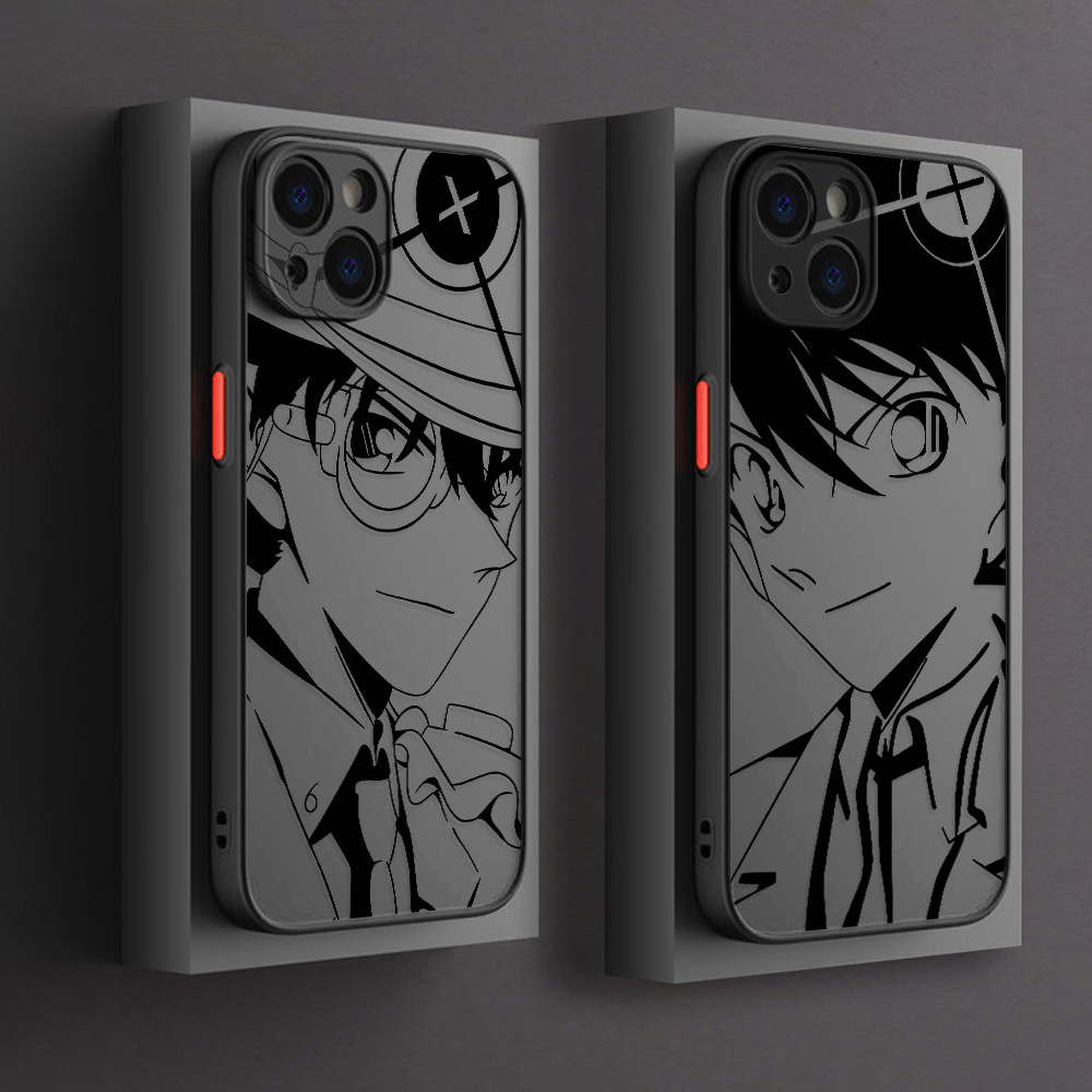 SAMSUNG Conan Edogawa Jimmy KudoปลอกสําหรับSamsung Galaxy S25 S24 S23 S22 S21 S20 S10 S9 Ultra Plus 5Gหมายเหตุ 20 10 Proเคสโทรศัพท์ผิวสัมผัสClear Matte Hardสีดํา