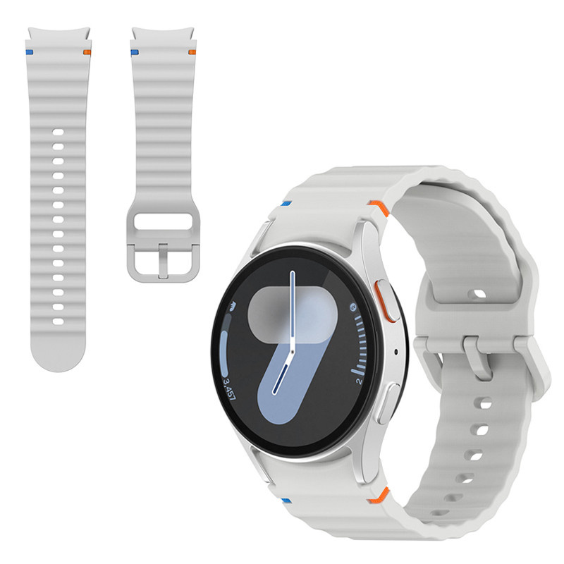 สายรัดซิลิโคนอ่อนนุ่มสําหรับ Samsung Galaxy Watch 7 6 5 4 FE 40 มม.44 มม.Watch6 Watch4 คลาสสิก Watch5 pro