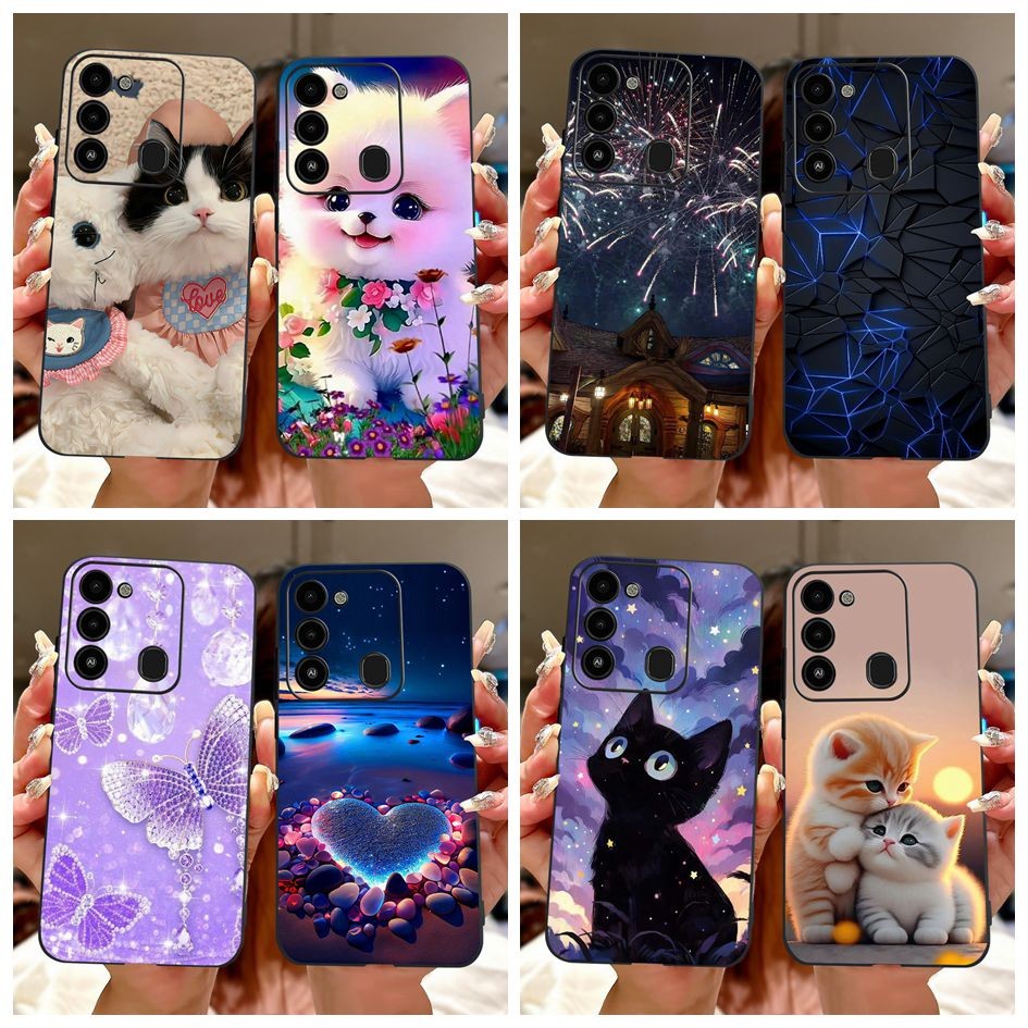 สําหรับ Tecno Spark 8C Go 2022 ปลอกKG5 KG5h KG5k KG5jซิลิโคนน่ารักการ์ตูนLove Heartเคสโทรศัพท์สําหรับTecno Spark 9 Capa