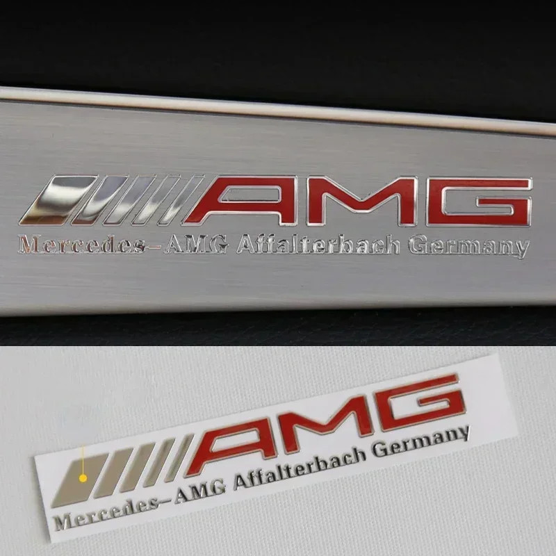 โลหะผสมรถ Interor คอนโซลกลางสติกเกอร์รถ Dashboard Navigation Decal สําหรับ Mercedes Benz AMG W212 W205 W211 W213 W210 W204 W176