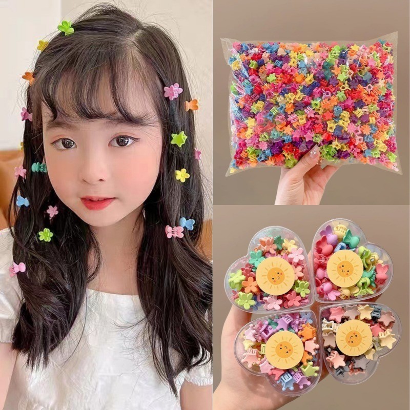 10-100ชิ้นชุดชนิดบรรจุกล่องกิ๊บสําหรับเด็กเกาหลีน่ารักการ์ตูนกิ๊บขนาดเล็กมินิผมกรงเล็บคลิปเด็กสาวเรียบคลิปอุปกรณ์ผมเด - รูปที่ 2