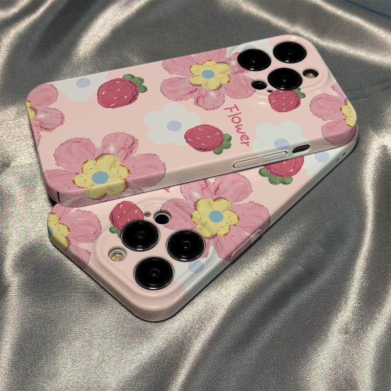 เคสโทรศัพท์สไตล์เกาหลี อบอุ่น สร้างสรรค์ ดอกไม้ เข้ากันได้กับ Samsung A14 A34 5G A55 S25 S24 S23 S22 เคสแข็ง A23 4G/5G A11 A13 4G ป้องกันลายนิ้วมือ A24 A54 5G กันกระแทก ครอบคลุมเต็มรูปแบบ