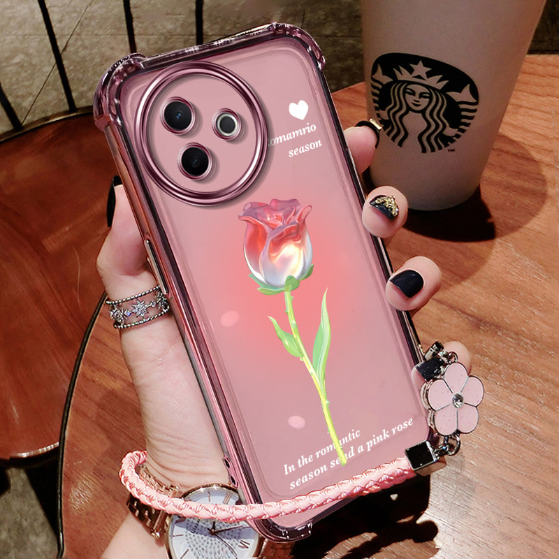 เคส เคสสำหรับโทรศัพท์ vivo y39 5G เคสโทรศัพท์แบบหนาสี่มุม ปกป้องกันกระแทก โปร่งใส TPU เคสนุ่ม sjfsydmg