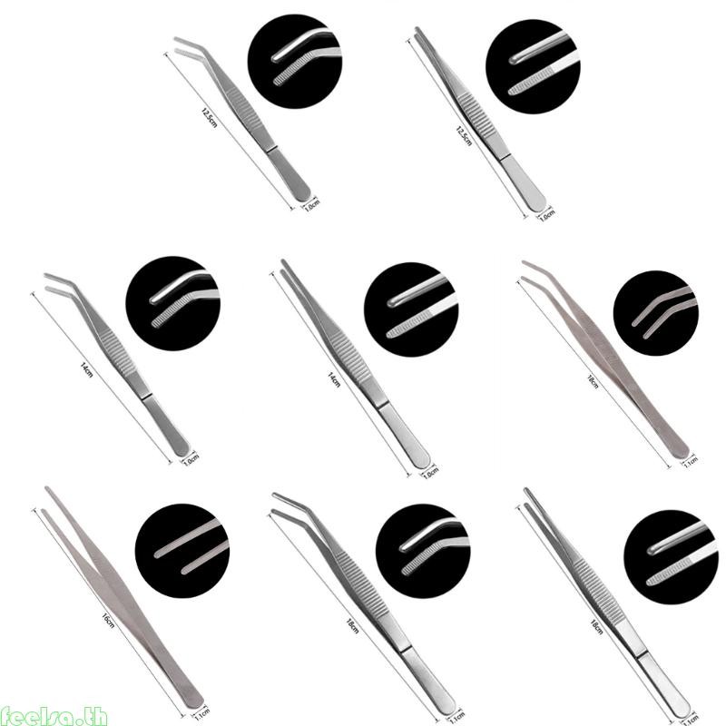 รู้สึก แหนบสแตนเลส 12 5 14 16 18 สําหรับ ซม. แหนบ Non-Slip Straight Tweezer