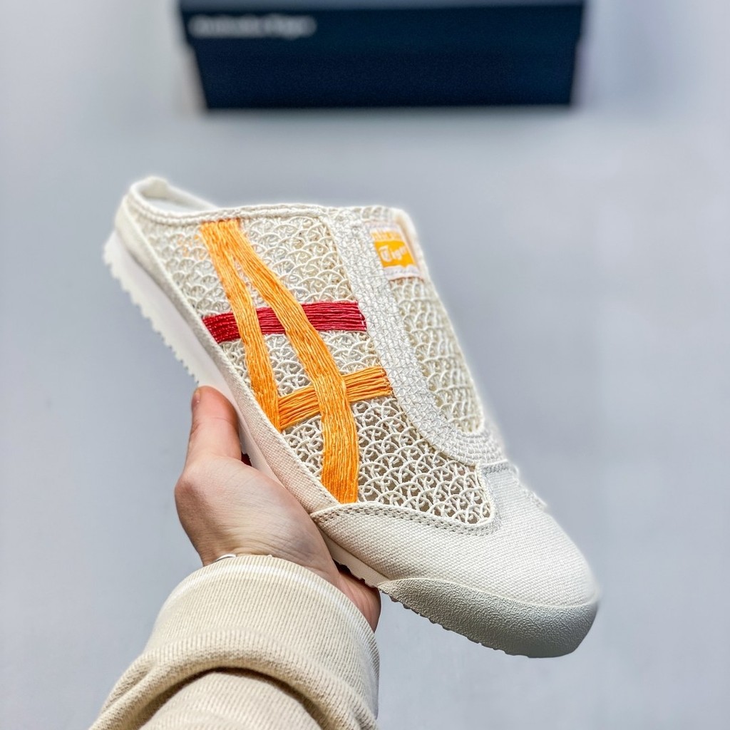 รองเท้าแตะผู้ชายและผู้หญิง Onitsuka Tiger MEXICO 66 SABOT แบบตาข่าย