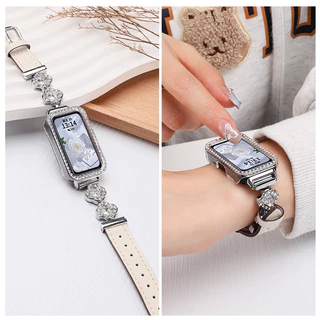 Hard Edge Diamond Encrusted PC Case สําหรับ Huawei band 11 11Pro 10 9 8 สมาร์ทฝาครอบป้องกันอุปกรณ์เสริม