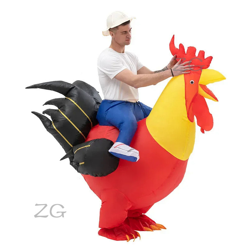ZG Large Inflatable cock chicken Cartoon character Mascot Costume Advertising Ceremony Adult Fancy D