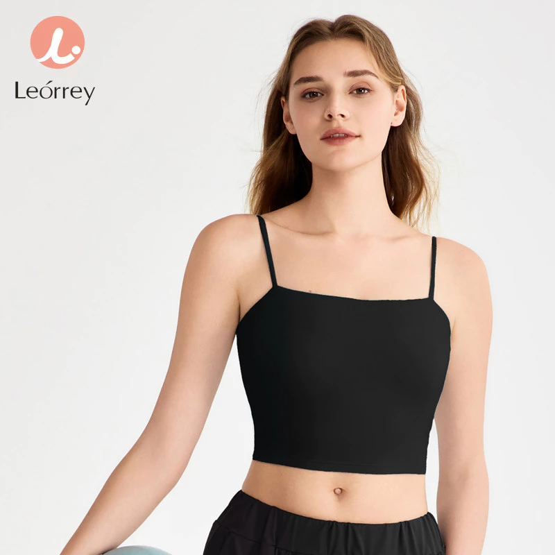 Leorrey เสื้อโยคะสปอร์ตบรา แผ่นรองหลัง สายเล็ก thumbnail 6