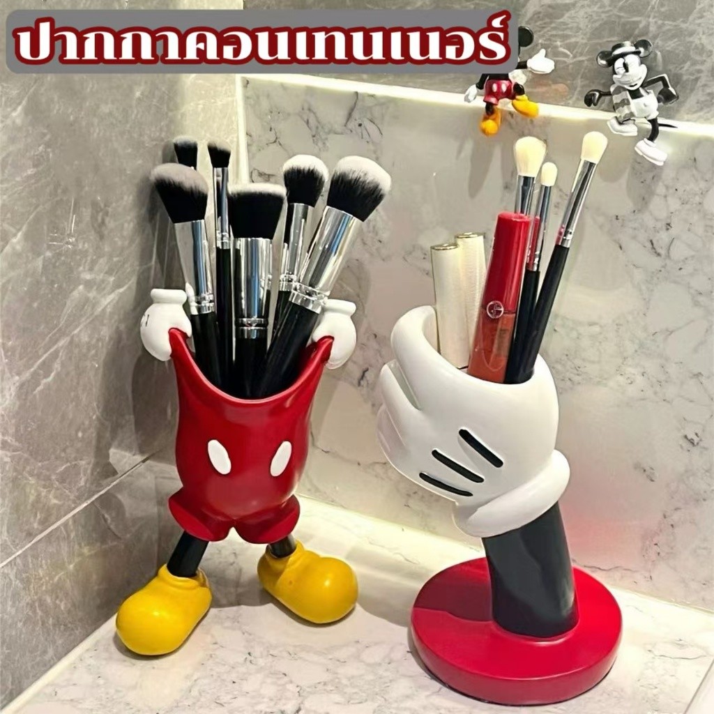 MUKUKU ปากกา คอนเทนเนอร์ คอนโดปากกา เรซินที่ใส่ดินสอ ลายการ์ตูนมิกกี้เมาส์น่ารัก