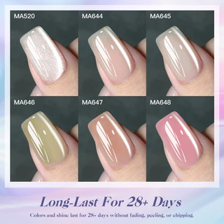 MEET ACROSS 7ml น้ำตาแมกนีติกเจลเล็บ กึ่งถาวร โซคอฟ ยูวีเจล วาร์นิชเล็บ