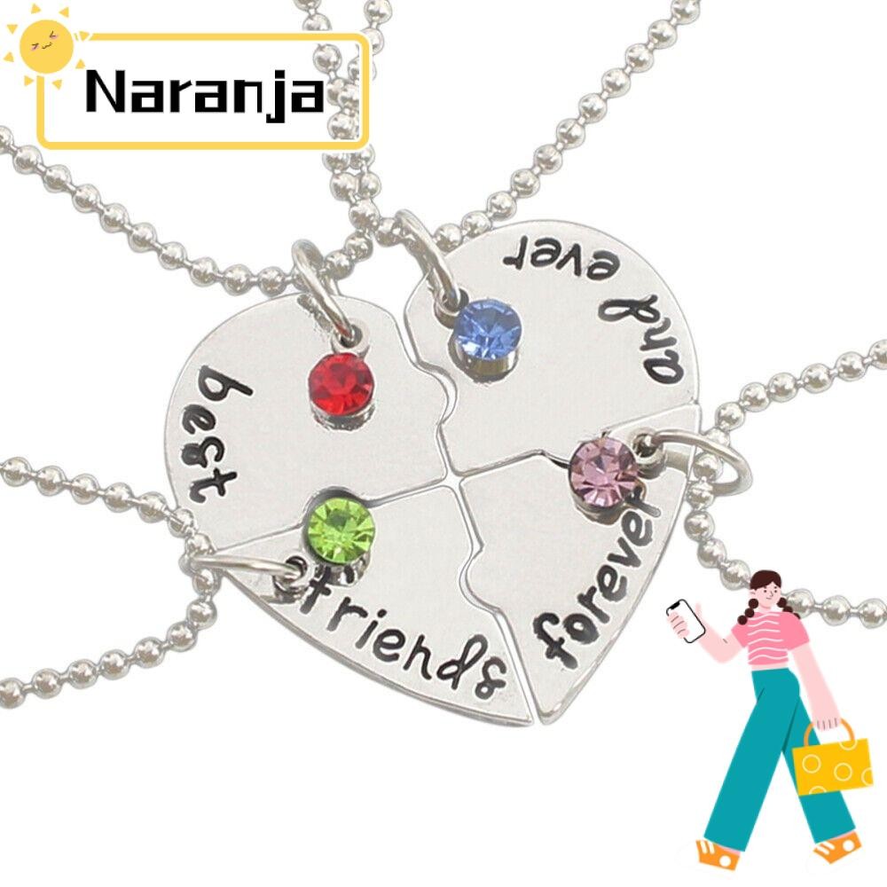 NARANJA 4 Bff Fashion Best Friend Froever Nice Gift Necklace