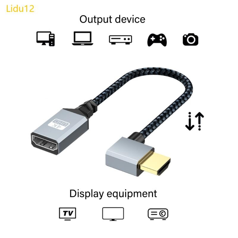 Lidu12 4K HDTV Extension Cable การถ่ายโอนข้อมูลความเร็วสูงสําหรับระบบความบันเทิง