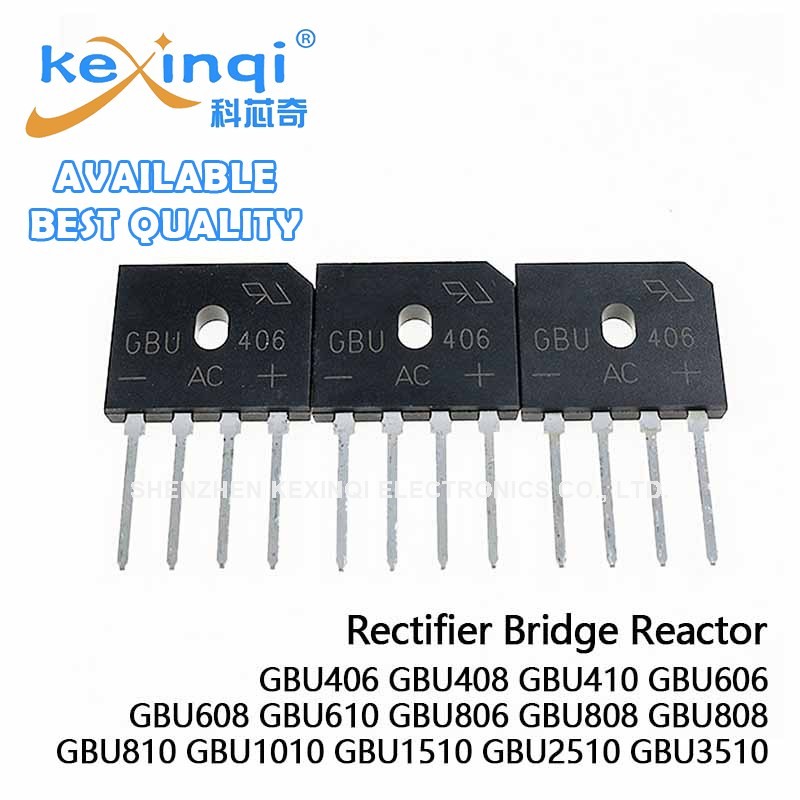 (5 ชิ้น) GBU406 Rectifier Bridge GBU408 GBU410 GBU606 GBU608 GBU610 GBU806 GBU808 GBU808 GBU810 GBU1
