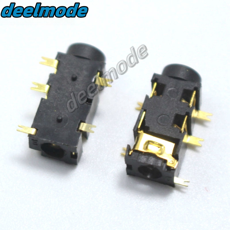 20pcs PJ-327A 3.5 มม.แจ็คหูฟัง PJ327A 5P Audio Socket SMD 3 + 2 Pin Gold Plated Digital Connector