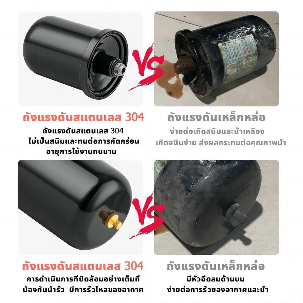 ถังแรงดัน ถังไนโตรเจน แท้ สำหรับ ปั้มน้ำแรงดันคงที่ Fujika Mitsu Hitachi ITC Kanto Clinton อะไหล่ถังแรงดัน ขนาด 2 ลิตร - รูปที่ 6