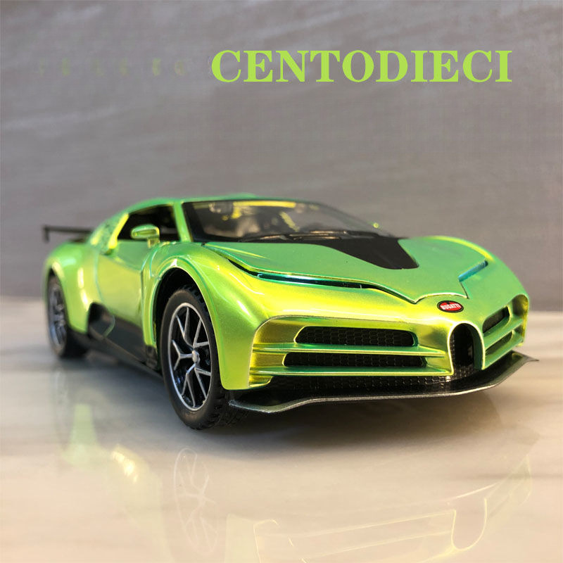 โมเดลรถโลหะ Bugatti Centodieci รุ่นครบรอบ 110 ปี 1:32 ของเล่นเด็ก SLPP