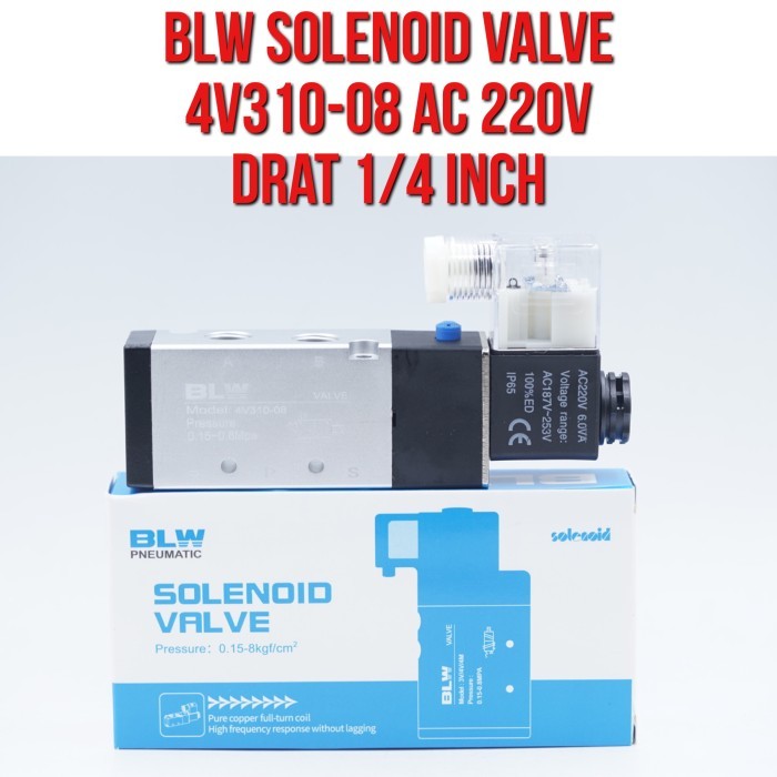 BLW Solenoid วาล์ว 4V310-08 4V310 - 08 AC 220V เกลียว 1/4 "1/4 นิ้ว AC220V AC220 วาล์วโดยตรงสําหรับ 