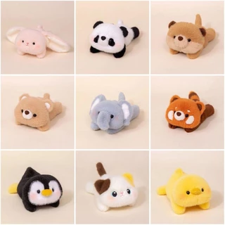 19VJKEPSHOP ตุ๊กตาสัตว์หมอน,ตุ๊กตาหมีตุ๊กตา Companion, Kawaii 17 ซม.Super Soft Elephant ข้อมือลาก Pad โต๊ะ