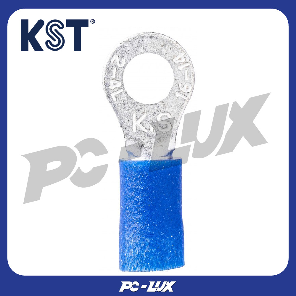 KST หางปลากลมหุ้ม RVL2-4 สีน้ำเงิน(100 ชิ้น)