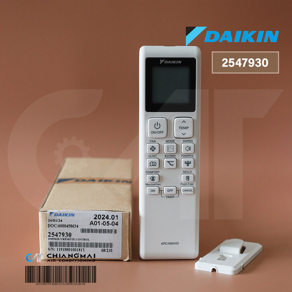 2547930 (ARC486A52) รีโมทแอร์ Daikin รีโมทแอร์ไดกิ้น รุ่น FTKQ_XV2S, FTKQ_YV2S ของแท้ศูนย์