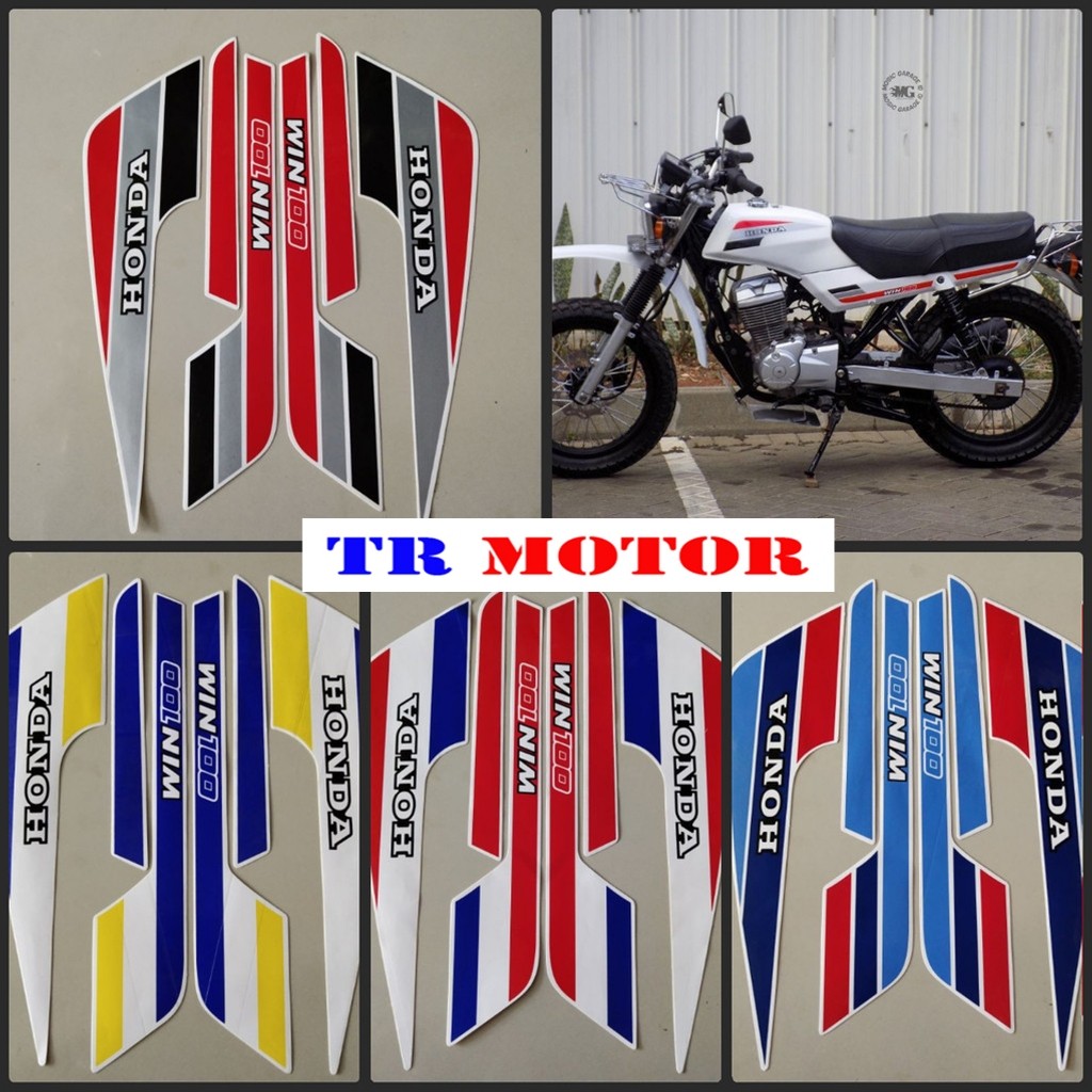 - สติ๊กเกอร์รายการ Striping Polet สําหรับ honda win 100 91 1991 สติ๊กเกอร์รายการตัวถังมาตรฐานรถจักรย