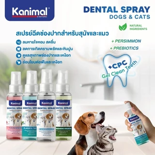 Kanimal Dental Spray & Gel สเปรย์ เจล ทำความสะอาดช่องปากสัตว์เลี้ยง กลิ่นหอม ขนาด 100 ml
