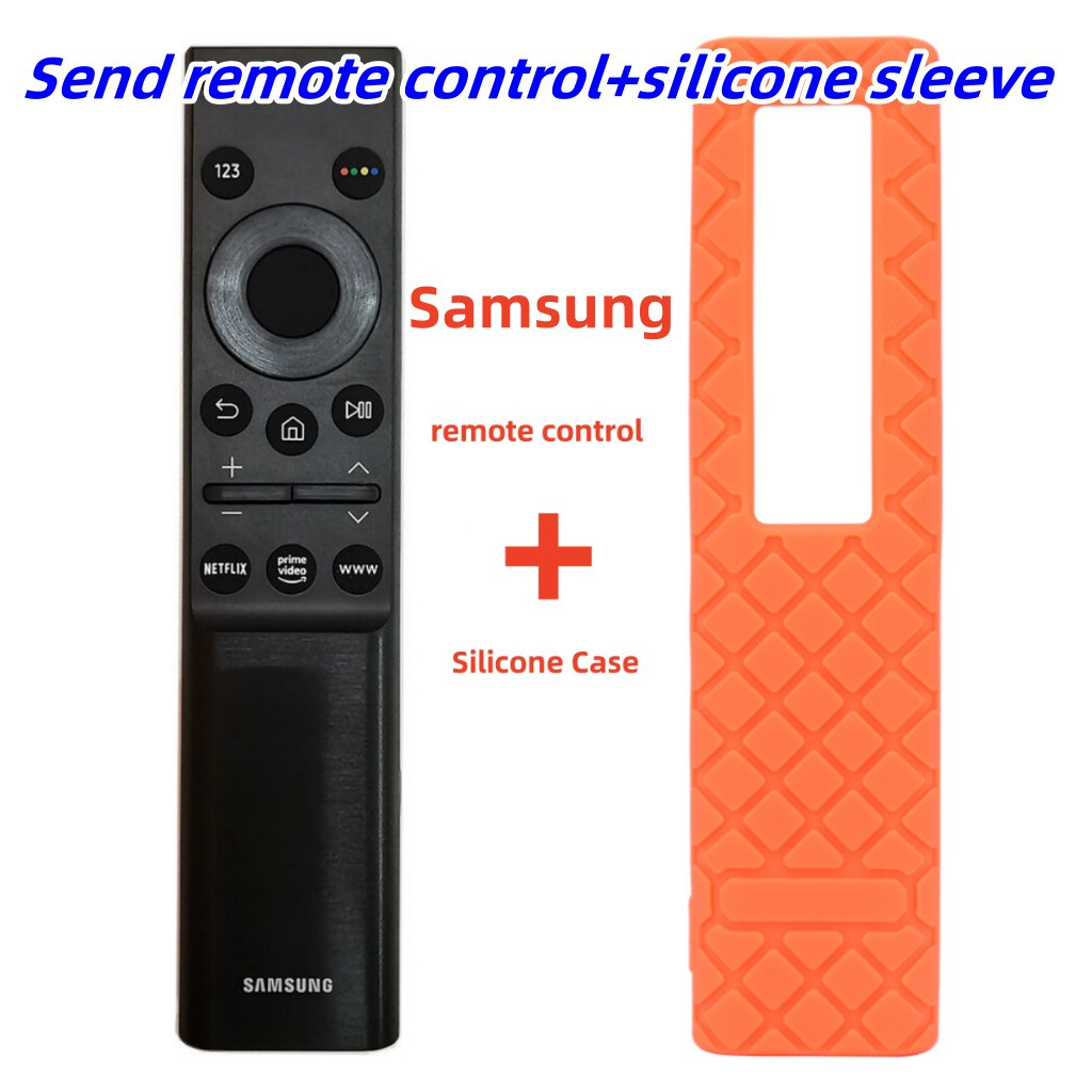 รีโมทคอนโทรล+เคสซิลิโคน  ใหม่ BN59-0138D เหมาะสําหรับ Samsung 4K อัจฉริยะ LCD TV รีโมทคอนโทรล 2021 N
