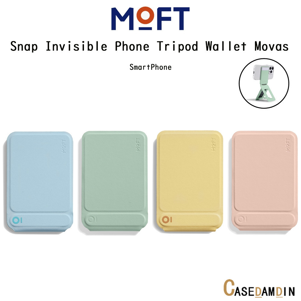 MOFT Snap Invisible Phone Tripod Wallet Movas ขาตั้งพร้อมที่เก็บบัตรแบบแม่เหล็กเกรดพรีเมี่ยม สำหรับ 