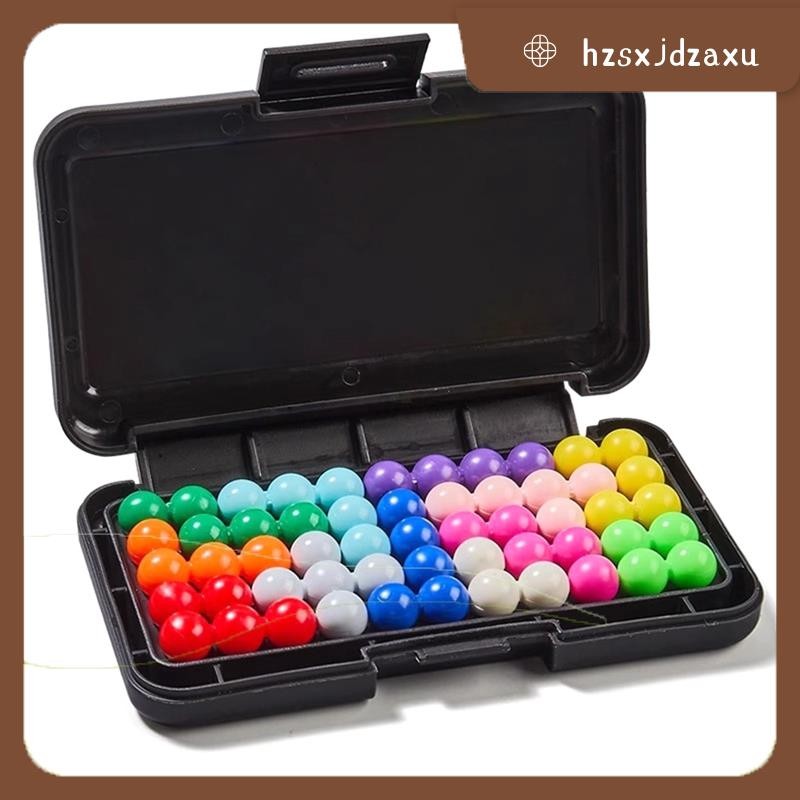 hzsxjdzaxuPearl Bead Pyramid IQ Game: 200 Challenges 3D Puzzle Plate สําหรับเพิ่มทักษะลอจิกเด็ก