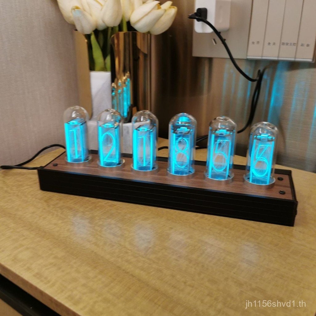 LED Glow Tube Clock Full Color Glass Cover Type Destiny Stone Gate Atmosphere Light B2O7