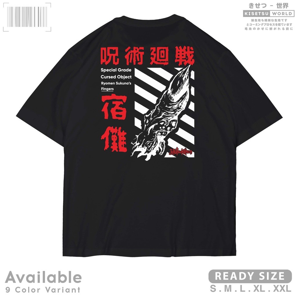 เสื้อยืดอนิเมะ JUJUTSU KAISEN SUKUNA FINGER KEYCHAIN เสื้อตัวละครญี่ปุ่น