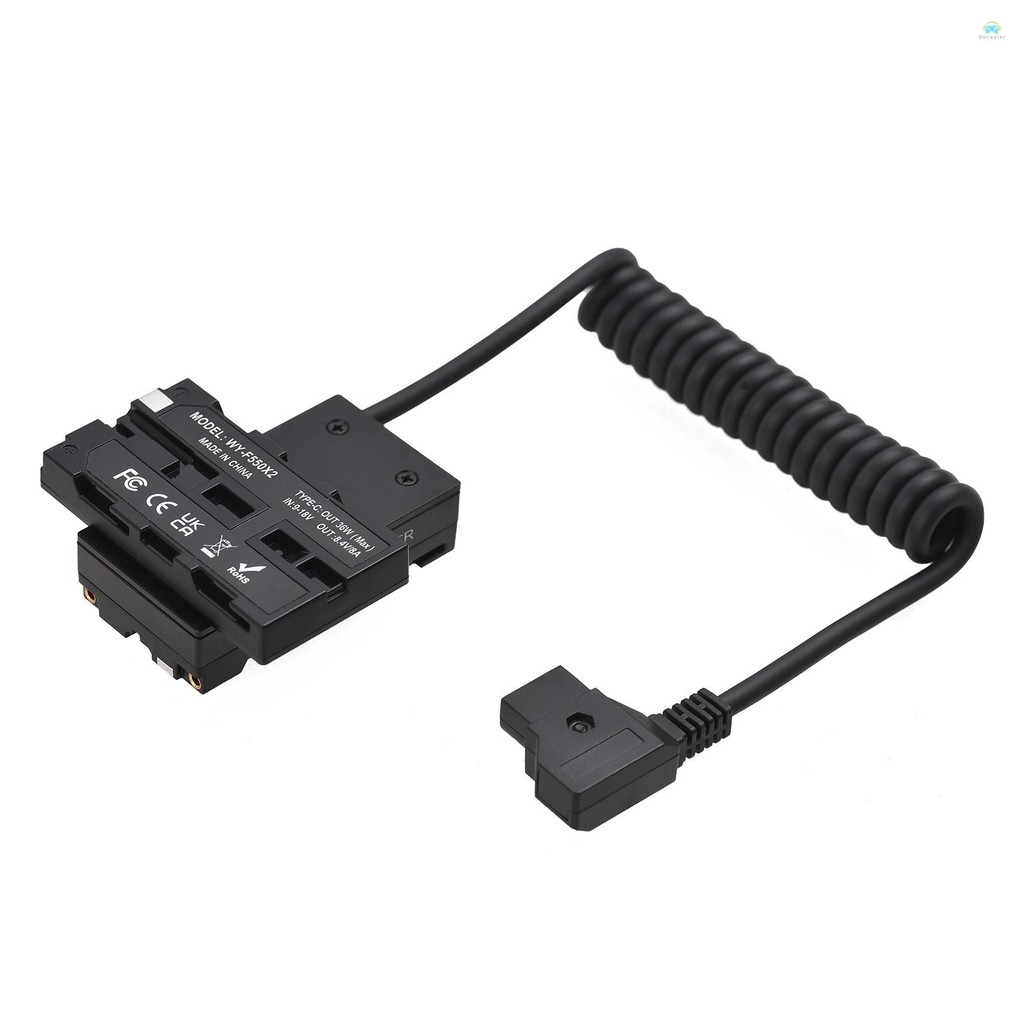 Yb2 Power Adapter Dual-Sided F550 NP-F Dummy แบตเตอรี่ Cross-Shaped to D-Tap สายไฟ 5-12V Type-C สําหรับ Field Monitor ไฟ LED ไร้สาย V