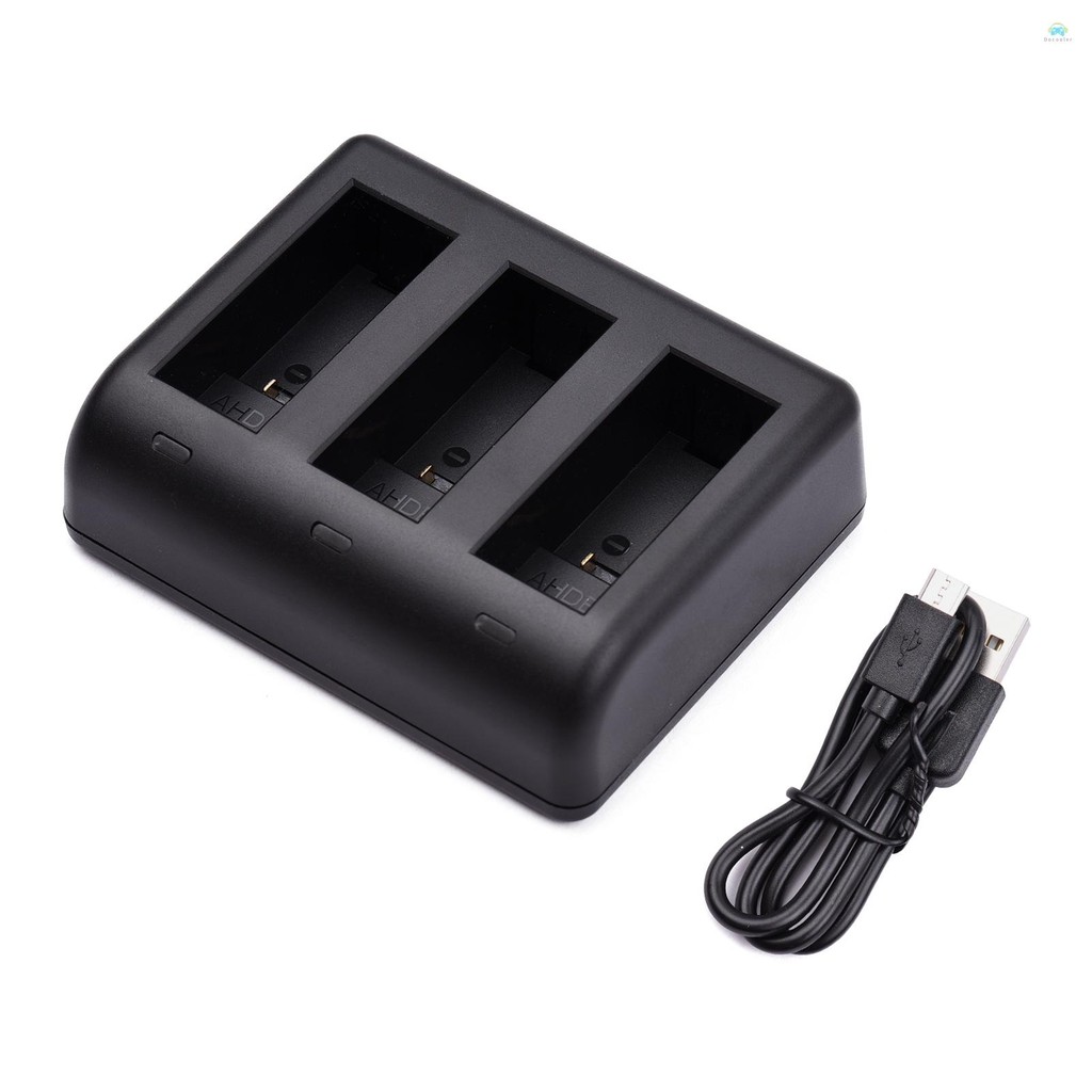 Yb2 Charger Action Camera Battery Charger 3-slot Fast Charging พร้อม Micro USB และ Type-C อินพุตสําห