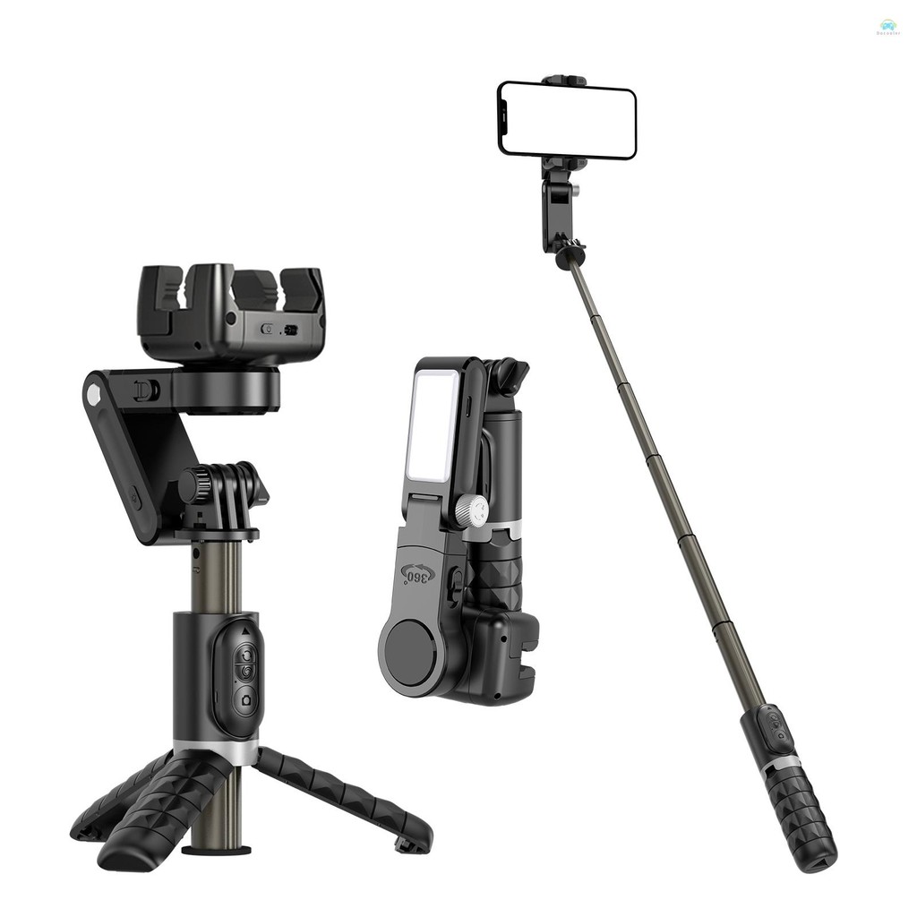 Yb2 ไม้เซลฟี่ Andoer Q18 360°หมุนได้ Multi-function Gimbal Stabilizer รีโมทคอนโทรล Stabilizer พร้อม 