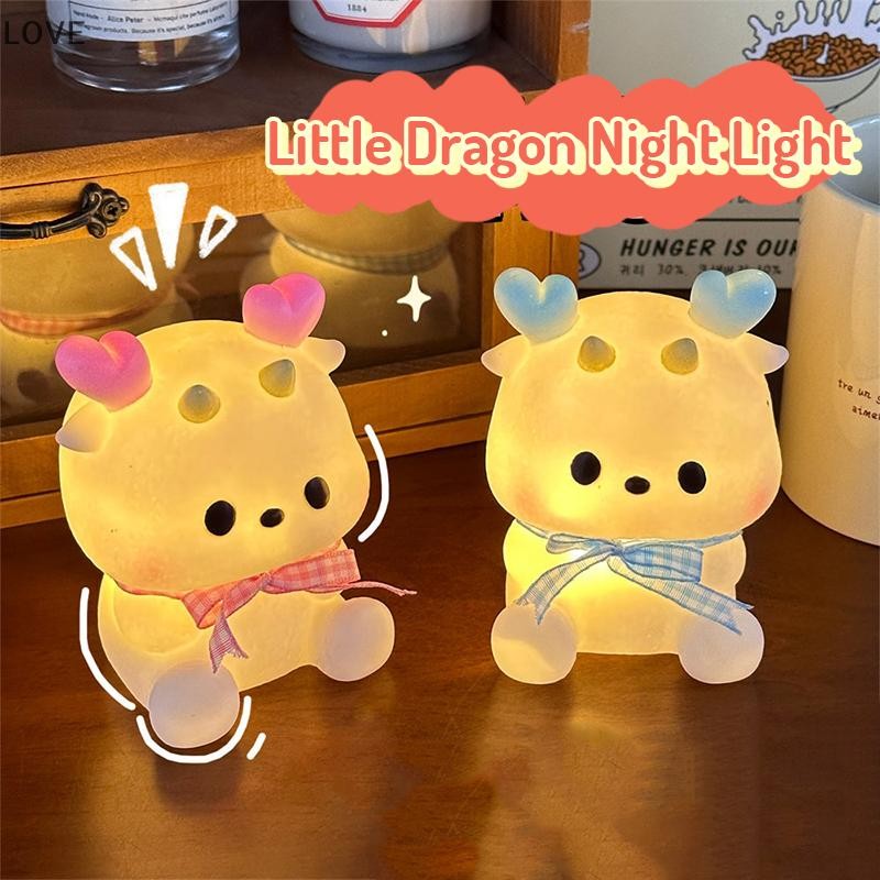 [JJCW] 2024 การ์ตูน Dragon Night Light ปีมังกร Led โคมไฟกลางคืนพร้อมถุงของขวัญเด็กตกแต่งห้องนอนของขวัญ QQW