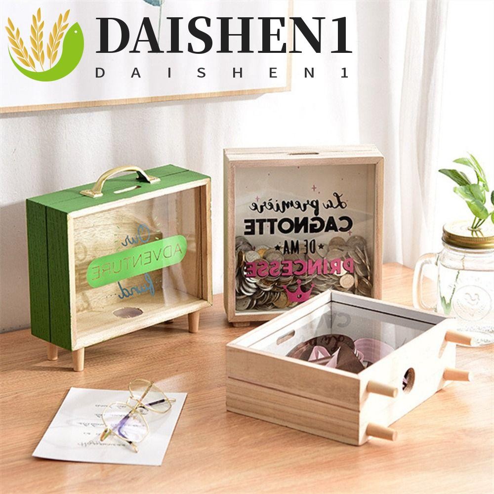 Daishen1 ออมทรัพย ์ ถังสร ้ างสรรค ์ ทนทานเดสก ์ ท ็ อปตกแต ่ งการถ ่ ายภาพ Prop เด ็ กกล ่ องเงินความจุขนาดใหญ ่