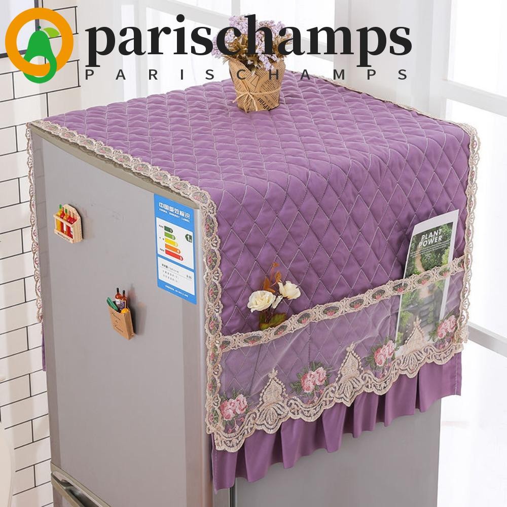 ผ้าคลุมกันฝุ่นตู้เย็น PARISCHAMPS กระเป๋าลูกไม้ ซักแฟชั่น|ครอบคลุม บ้าน สิ่งทอ ผ้าฝ้ายโพลีเอสเตอร์ 55*140 ซม. เตาอบไมโครเวฟมัลติฟังก์ชั่น กันฝุ่น ห้องครัว