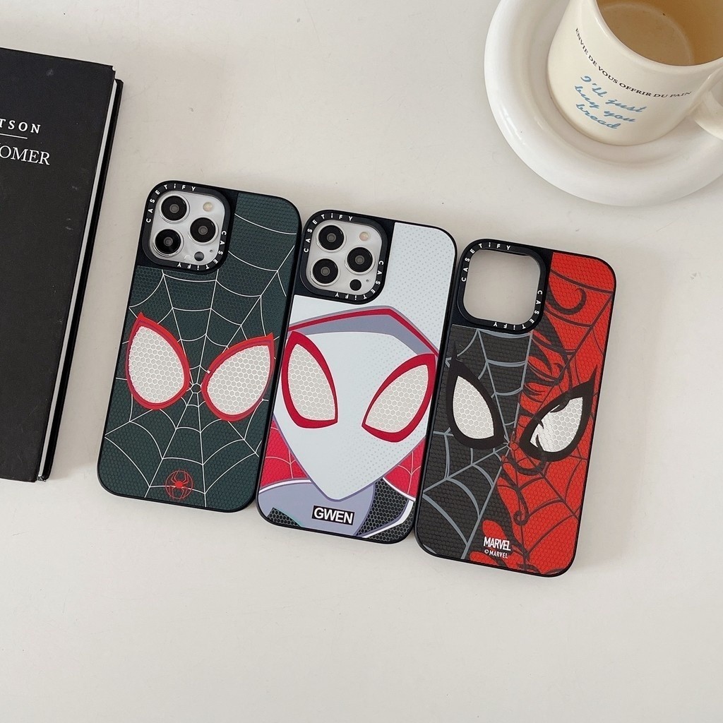 TiFY Miles Spider Man กระจกแม่เหล็กสําหรับ iPhone 16 15 14 13 12 11 Pro Max Plus กรณีกันกระแทก Caset
