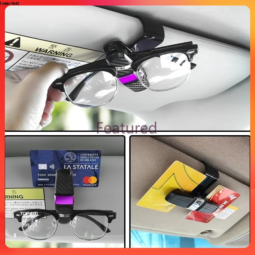 Featured คลิปหนีบแว่นในรถ glasses clip ที่หนีบบัตรในรถ ที่เก็บแว่น ที่หนีบแว่นตากันแดด