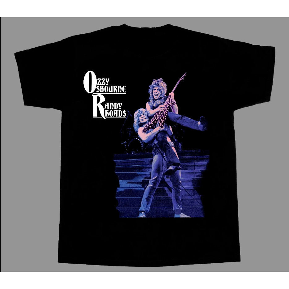 ใหม่ เสื้อยืดวินเทจ Ozzy Osbourne Randy Rhoads Black Sabbath