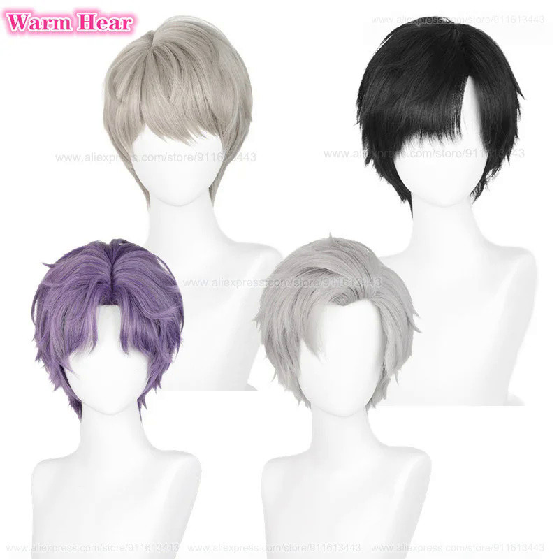 New! Game Synthetic Zayne Rafayel Xavier Sylus Cosplay Wig Short 30cm Wigs Heat Resistant Hair Hallo