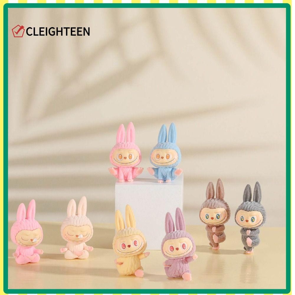 Cleighteen Labubu Plush Doll จี้กระเป๋าหน้าไวนิลตุ๊กตา น่ารัก|กระเป๋านักเรียนอุปกรณ์เสริมการ์ตูนตุ๊กตาของเล่นพวงกุญแจของขวัญ