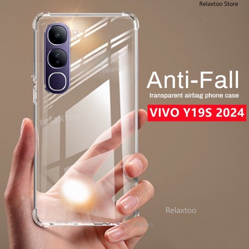 Vivo Y200 2024 ปลอกใสสําหรับ VIVO Y200 Y 200 200Y VIVOY200 5G ซิลิโคนอ่อนนุ่มโปร่งใสกันกระแทกเคสโทรศัพท์กล้องปกป้องฝาหลังปลอก