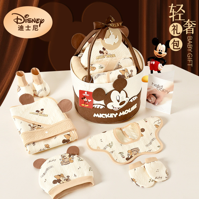 Disney Baby Gift Box เสื้อผ้าเด็กแรกเกิด ของขวัญประชุมทารกแรกเกิด ของขวัญสําหรับเด็กระดับไฮเอนด์ ให้เดือนเต็ม