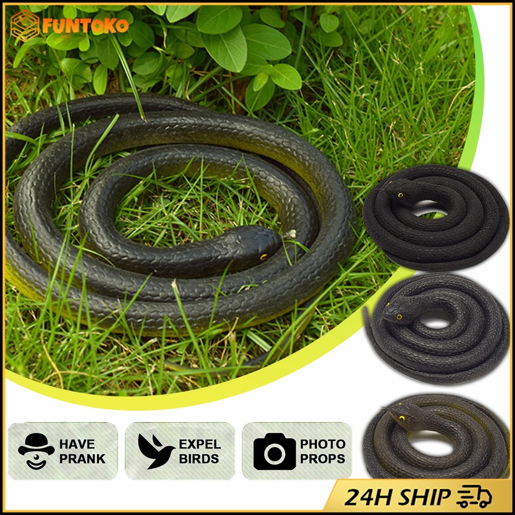 สินค้ามีคุณภาพ งูยางจําลอง 80 ซม.ของเล่นงูปลอม เหมือนจริง สำหรับเล่นตลก เล่นหนัง แกล้งเพื่อน