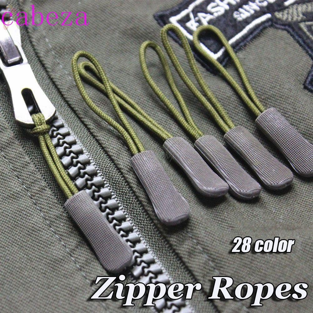 Cabeza Zip Cord Bag Tag Fixer End Fit Rope Puller 10 ชิ้นกระเป๋าเป้สะพายหลังซิปเชือก