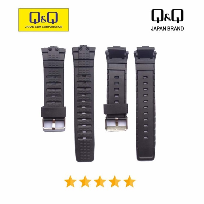 QQ Q&Q M125 RUBBER WATCH STRAP Q&Q M-125 WATCH STRAP