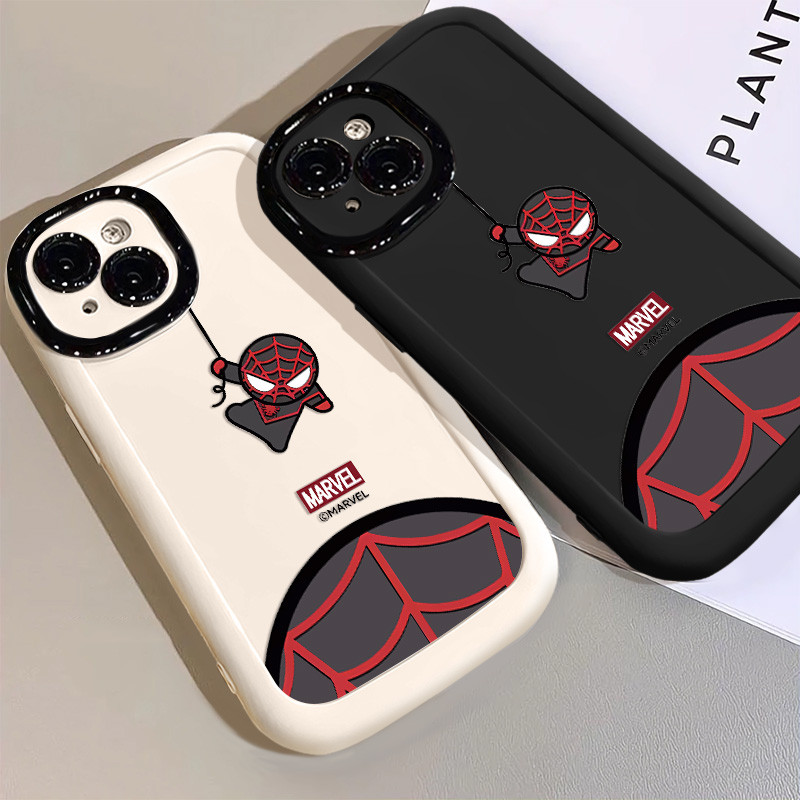 สนุกการ์ตูน Mini Spider Man เคสโทรศัพท์สําหรับ IPhone 15 14 13 12 11 Pro Max XR X/XS Max 7 8 16Plus สูงความงามมูลค่าน่ารัก Anti Drop ซิลิโคนนุ่มเคสโทรศัพท์